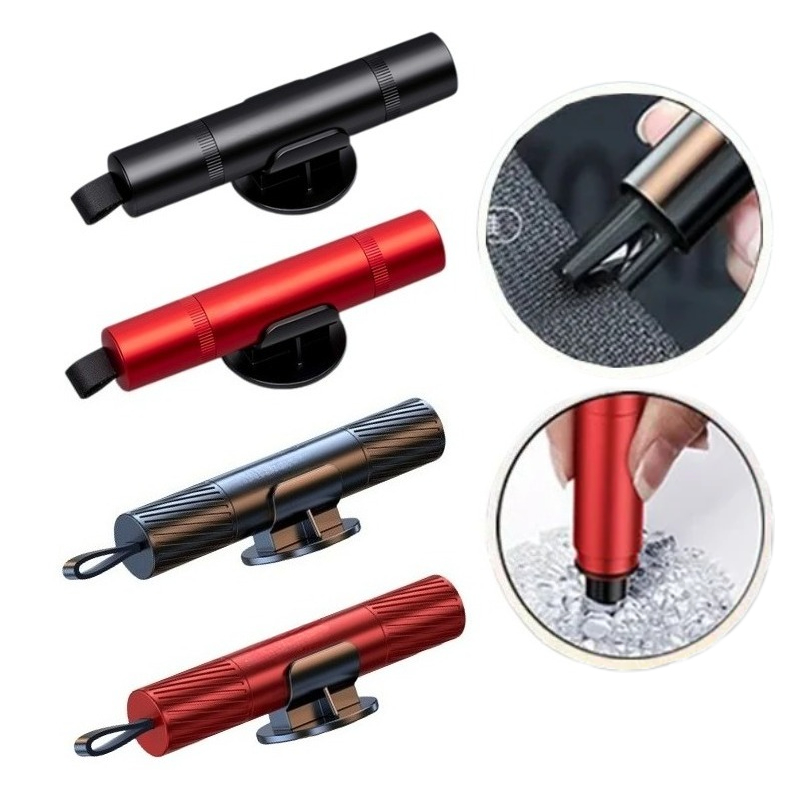 Car Emergency Tool Kit - Многофункциональный автомобильный молоток 2-в-1: аварийный стеклобой,