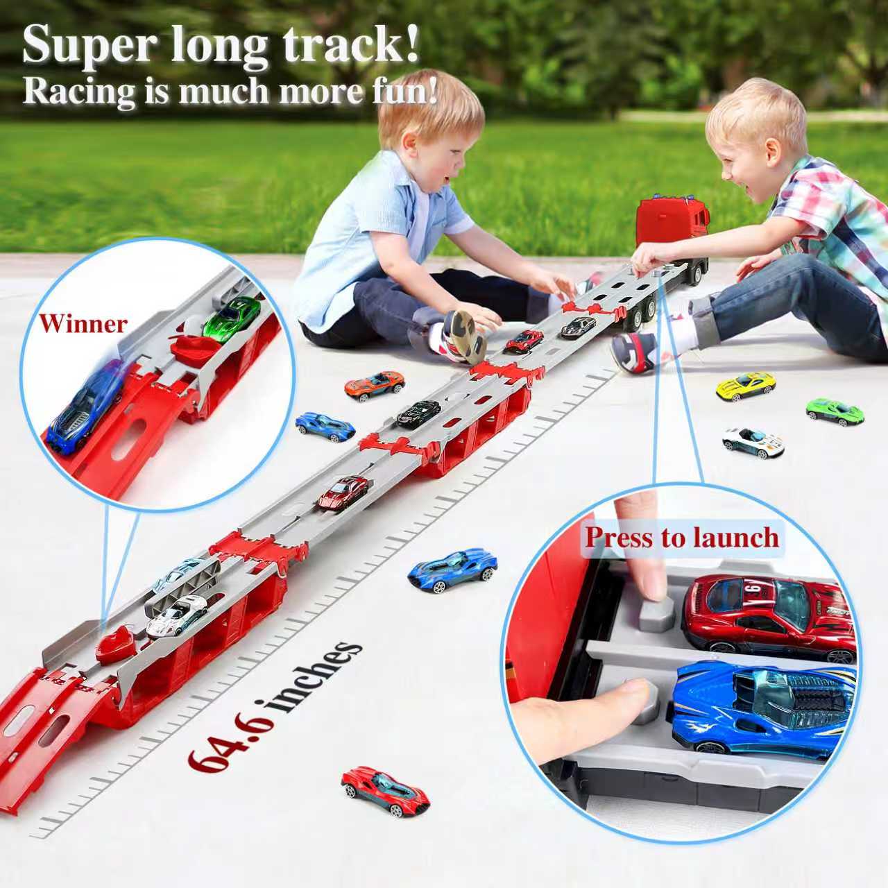 Car Accessories For Boys - Складной грузовик-перевозчик автомобилей с выдвижной дорожкой