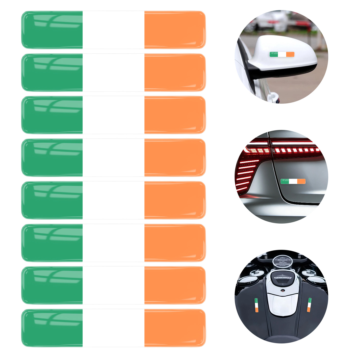 Car Accessories Ireland - 8 шт. 3D гелевые эпоксидные наклейки