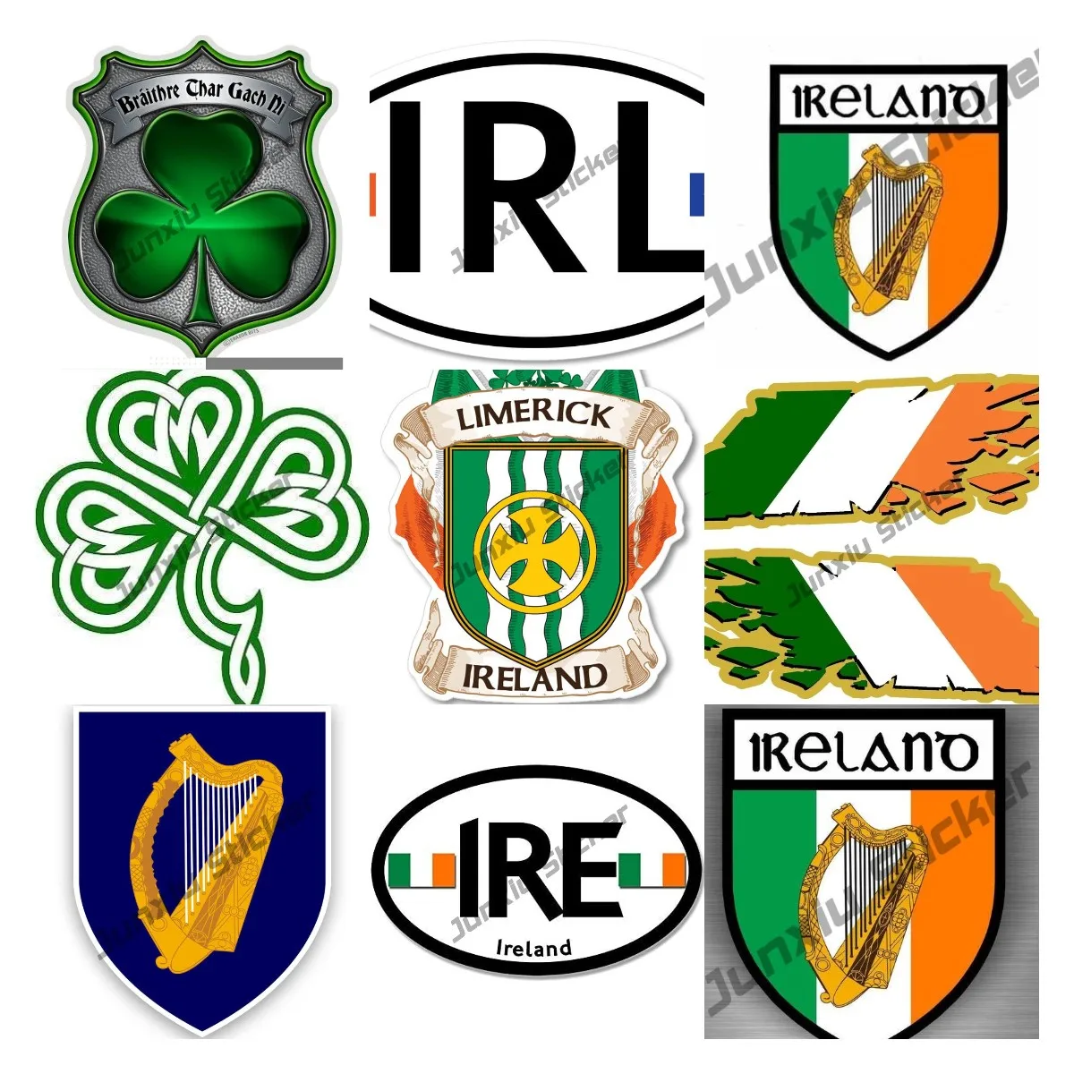 Car Accessories Ireland - Наклейка с ирландским гербом, самоклеящаяся виниловая